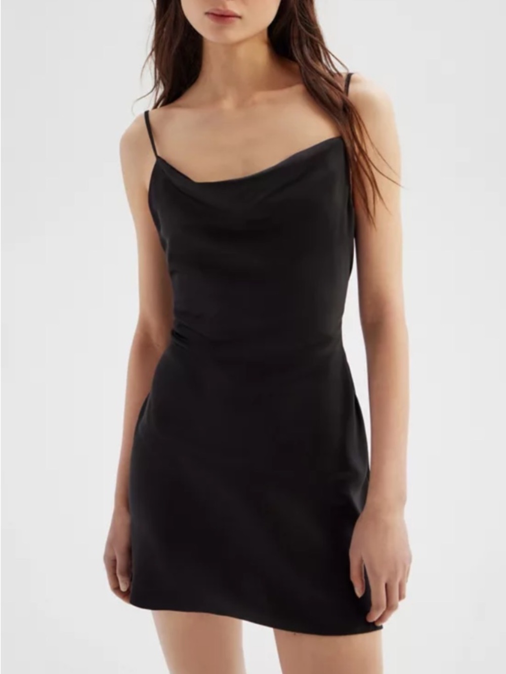 Sleek Navy Slip Dress with Spaghetti Straps